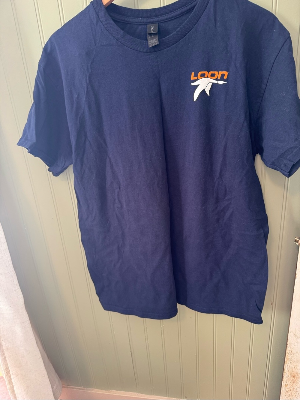 Gildan Navy Short-Sleeve Tee with Orange & White Loon Mountain Ski Resort